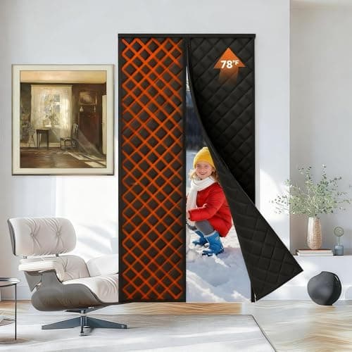 LCGOD Magnetic Thermal Curtain for Doors36 x 80 Insulated Winter Door CurtainFit for Sliding Glass DoorsBlocks Cold AirReduces NoiseRV Door CoverEnergy Saver