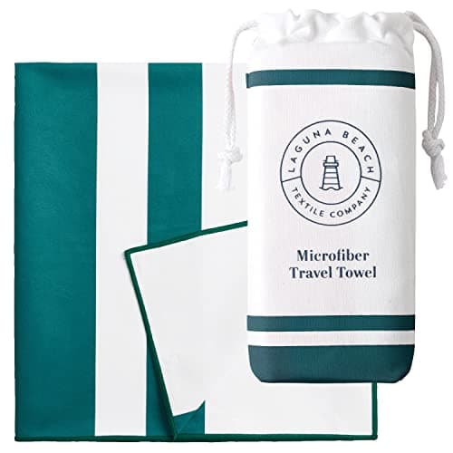 Laguna Beach Textile Co. Recycled Microfiber Quick Dry Beach Towel - Juniper Green