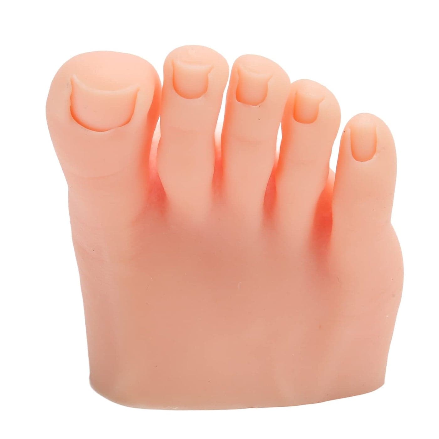 Practice Fake Foot Model Half Foot Light Skin Color Soft Silicone Fake Foot Tool Prosthetic Manicure Tool for Nails Tips Art Training Display Practice Fake Training Foot Left