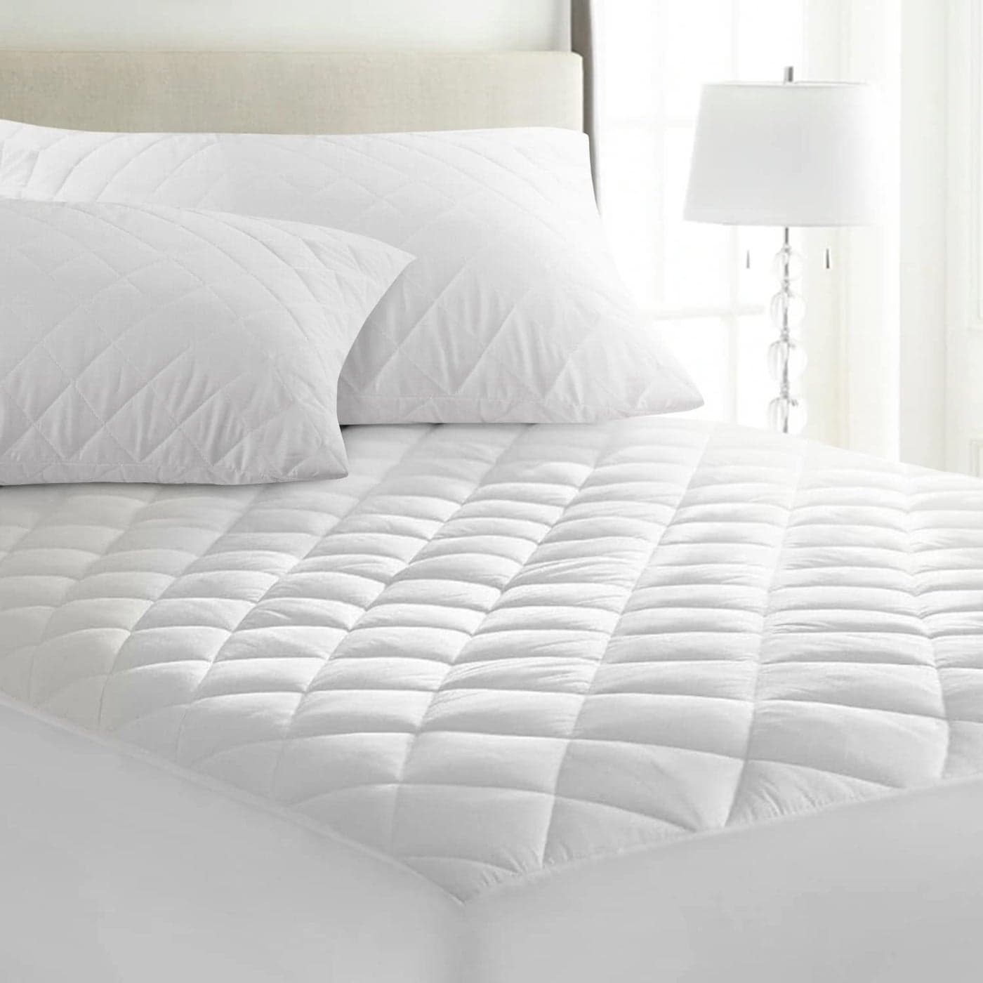Yorkshire Bedding Quilted Mattress Protectors King Size 30 CM Extra Deep Anti Allergy Microfiber Fitted Mattress Cover 150 x 200 Cm