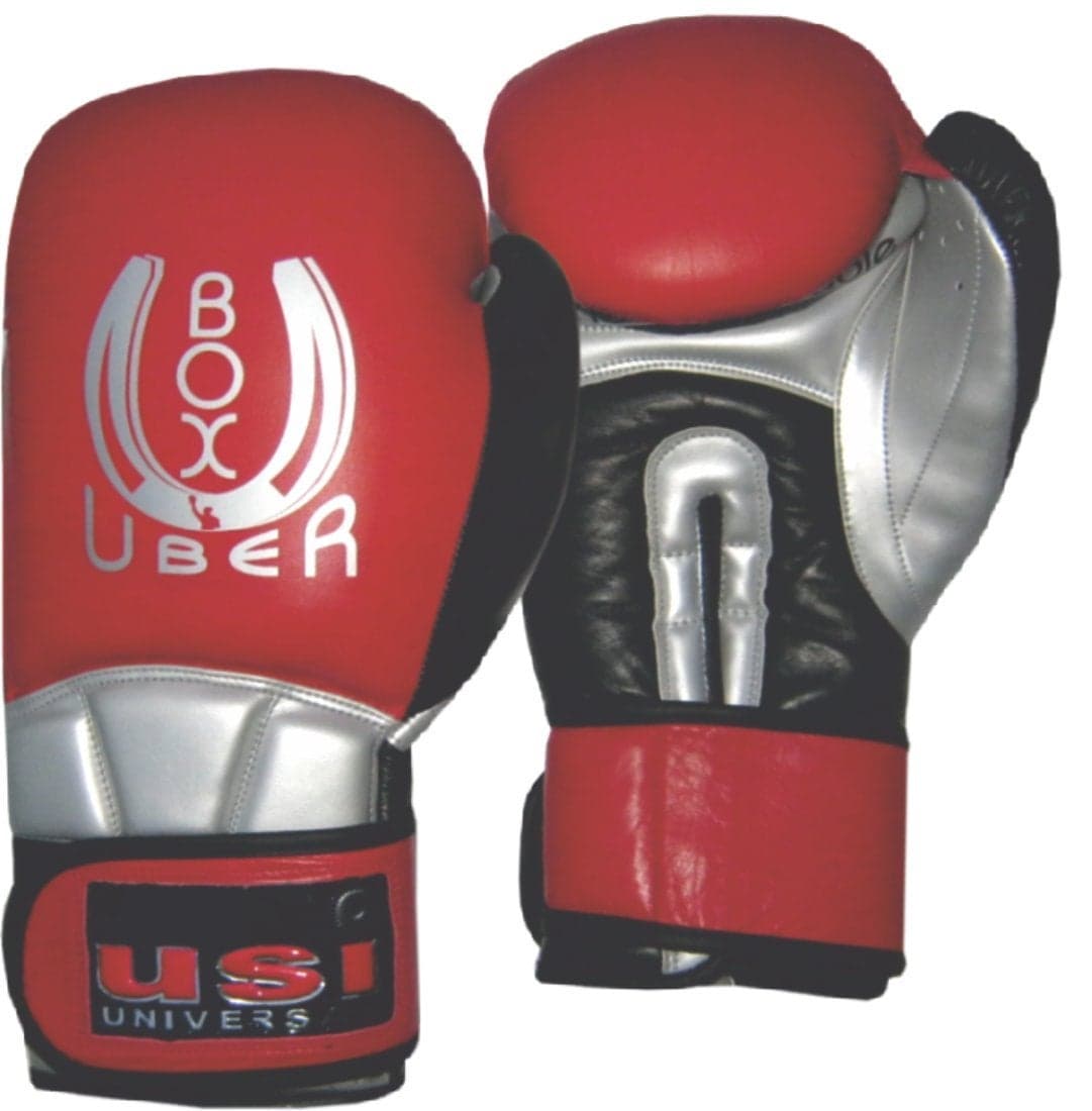 USI UNIVERSAL Boxing Gloves, Punching Bag Gloves, 609M1PU, 16oz Sparring Gloves For Men & Women With Top Grain Hide Leather & Pu Construction, Elasticated Hook & Loop Wrap Closure