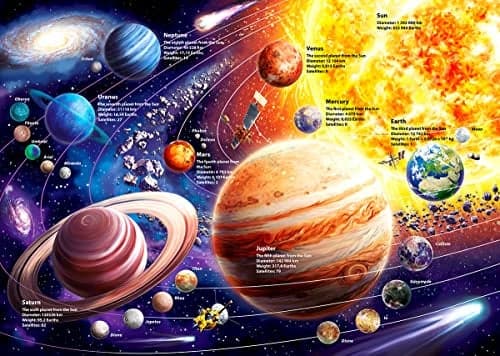 Solar System Space Kids Jigsaw Puzzles 100 Piece Science Educational Toys for Ages 48 Boys Girls 8 Planets
