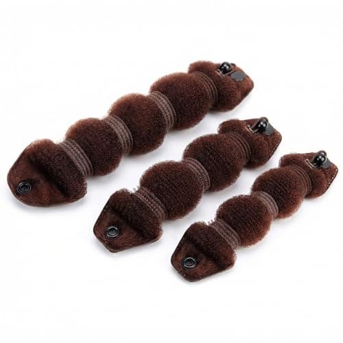 3Pcs Women Lady Girls Magic Hair Styler Hair Twist Buds Sponge Hot Bun Ring Styling Maker Donut Bun Maker for Women and Girls1 large2 small