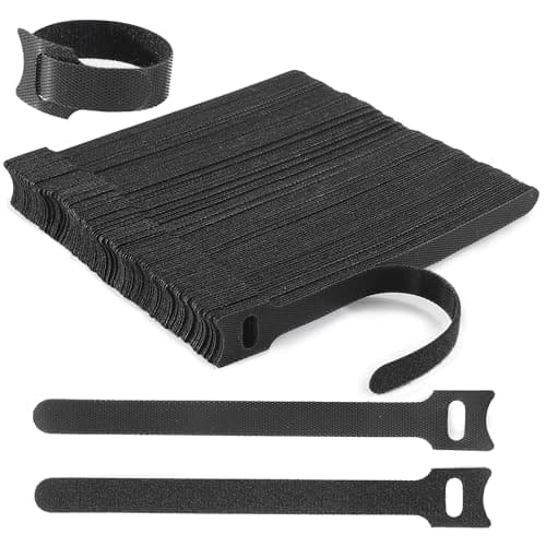 Nettbe Reusable Cable Ties, 126 PCS 6 Inches Adjustable Cord Straps Wire Organizer Cord Wrap and Hook Loop Cable Management