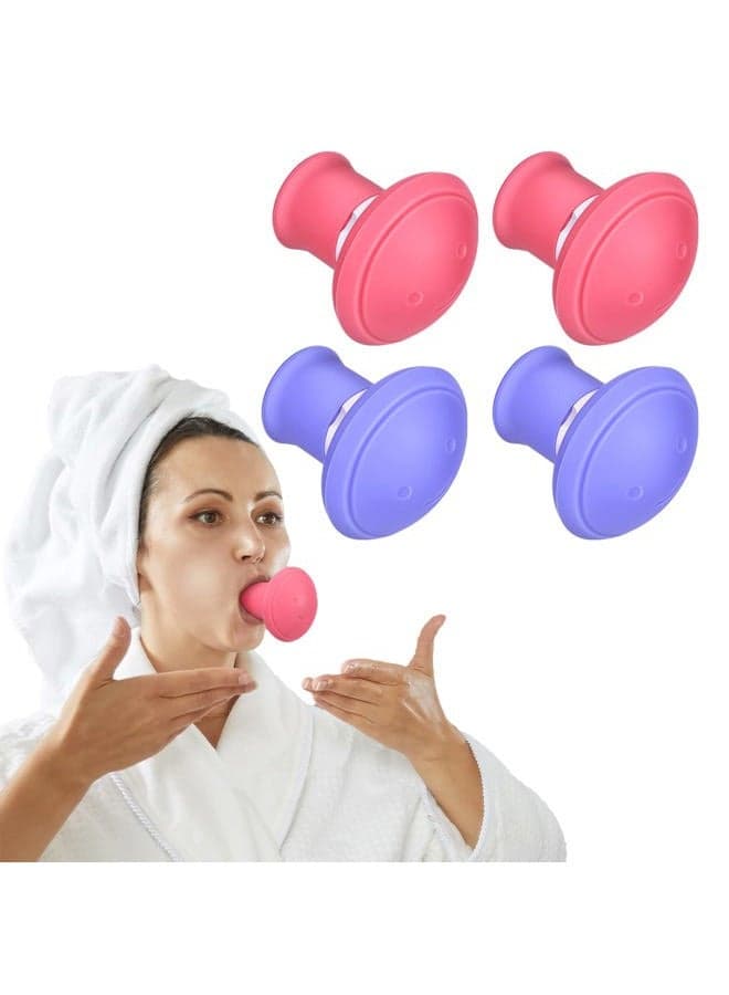 4 Pieces Face Exerciser Facial Yoga for Skin Tighten Firm Jaw ExercisercReducer Double Chin Breathing Device Neck Toning Face Slimming Trainer Tool for Women Lift Skin and Tone