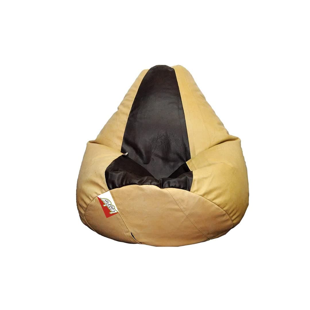 LAZYBAG Bean Bag Chair Furniture for Kids XXXL Bean Bag Cover Playing Video Games or Relaxing for classrooms daycares Libraries or Work from Home Beige and Maroon 3XL Size