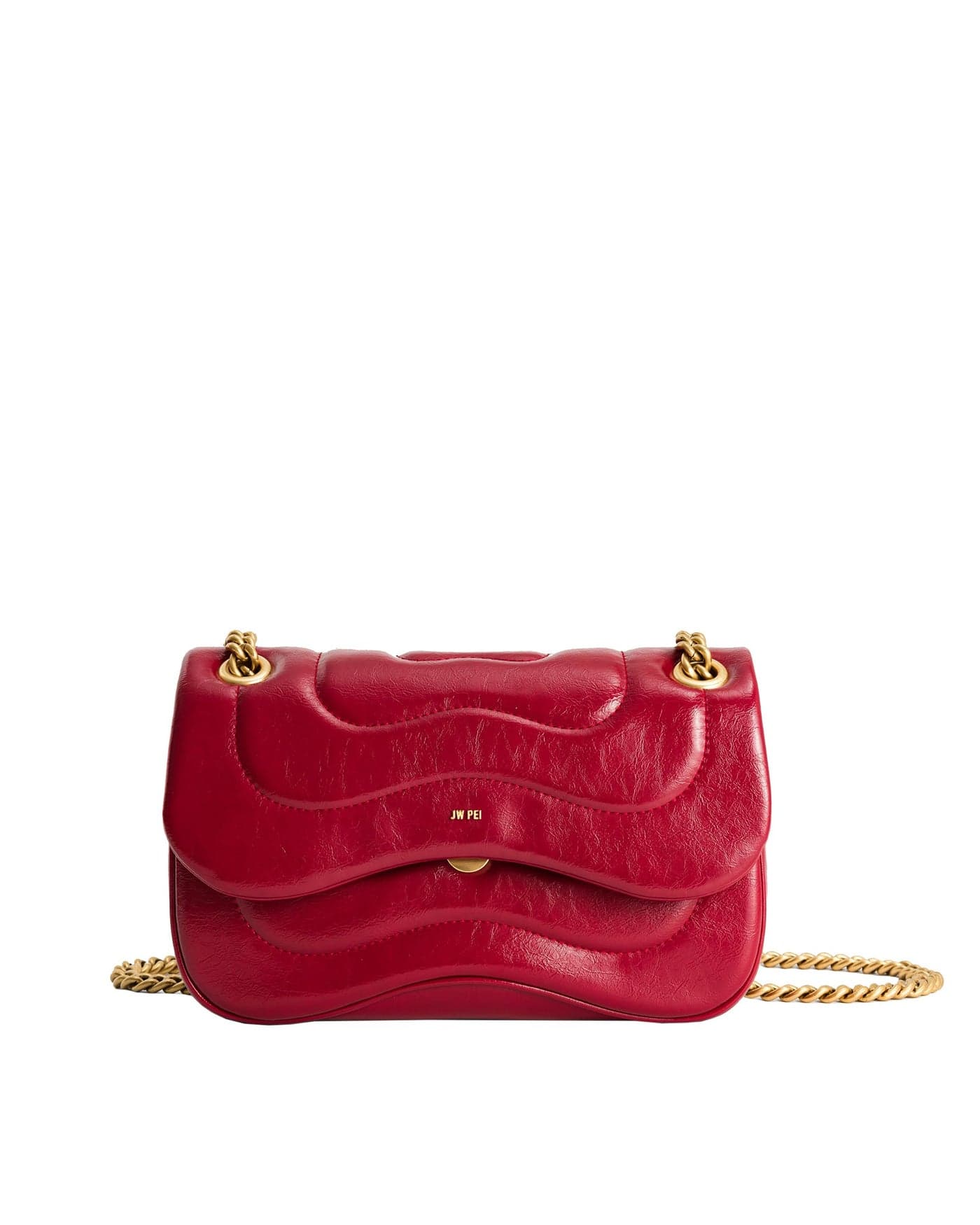 JW PEI Womens Tina Quilted Chain Crossbody Claret