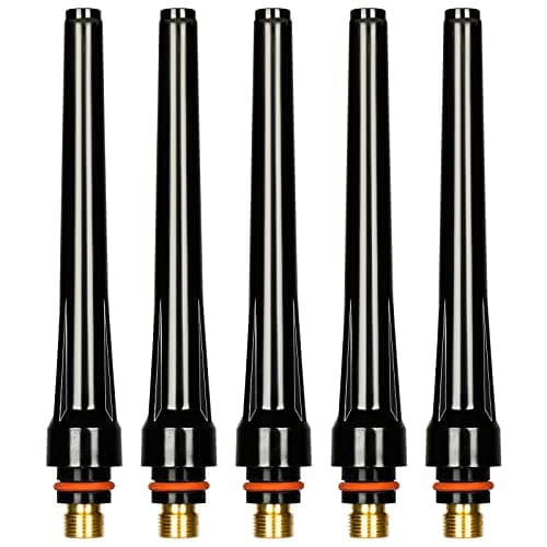 Alffun 5Pcs TIG Welding 57Y02 Long Back Cap for TIG Welding Torch wp 17 18 26 Series Tig ConsumablesWelding Soldering Supplies
