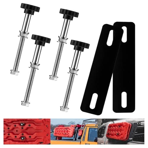 Mi hogar Traction Board mounting kit, Easy-to-Install Recovery Board Mount, Safety Traction Board Mount, Universal Recovery Board Mounting Kit Fit for All 4.72"~6.69"(12~17cm) Hole Spacing