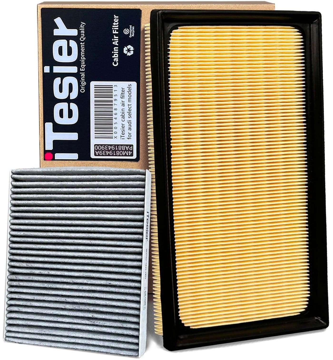 (NOT HYBRID) ITESIER Cabin Engine Air Filter Kit for 2020-2025 Corolla, Corolla Cross (2022-2025), CHR, Replaces 17801-F0020, 87139-58010 (Only for Gas)