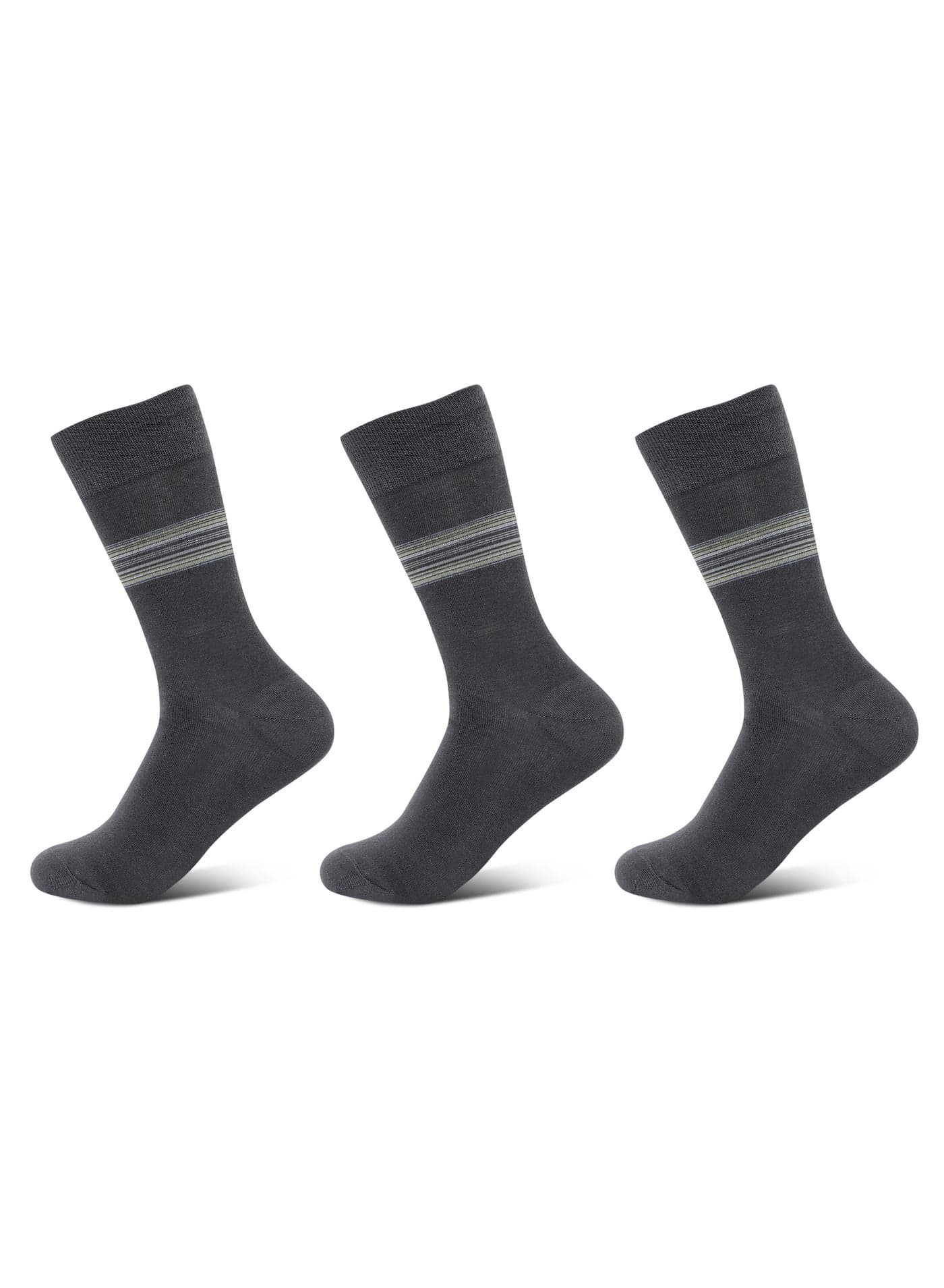 MEN'S FORMAL SOCKS (PACK OF 3) - CHARCOAL GREY