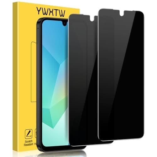 YWXTW 2 Pack Privacy Screen Protector for Samsung Galaxy A16 5G Upgraded 25 Anti Spy Private Tempered Glass Screen Protector for Samsung A16 5G Anti Scratch