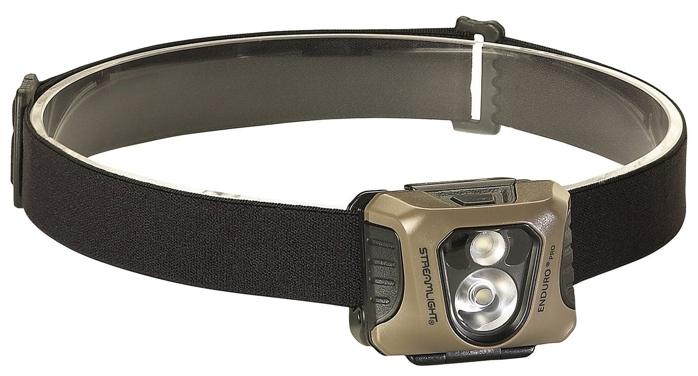 Streamlight 61425 Enduro Pro 200-Lumen LED Headlamp with Elastic Head Strap, Clear Retail Packaging, Coyote