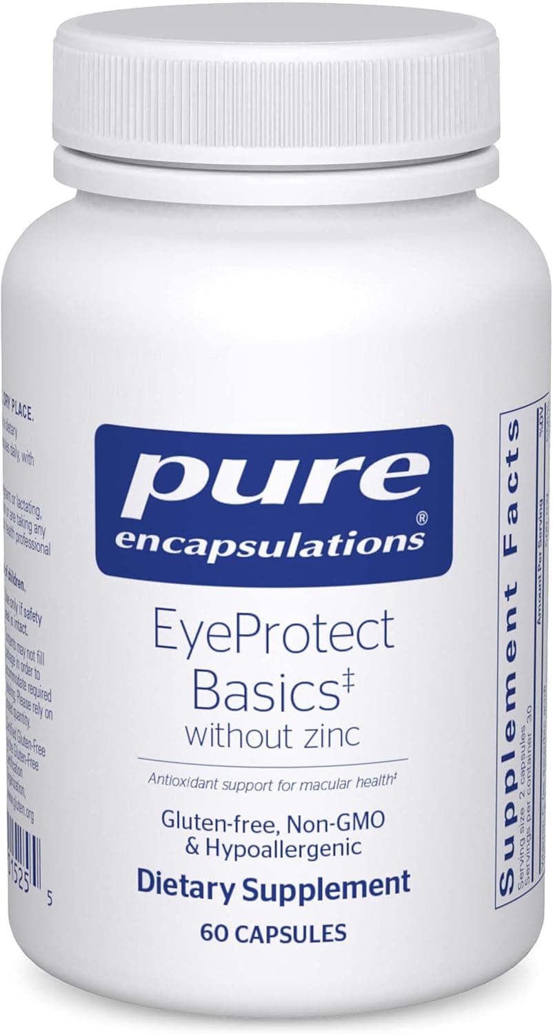Pure Encapsulations EyeProtect Basics Without Zinc Key Antioxidant Support for Eye Health 60 Capsules