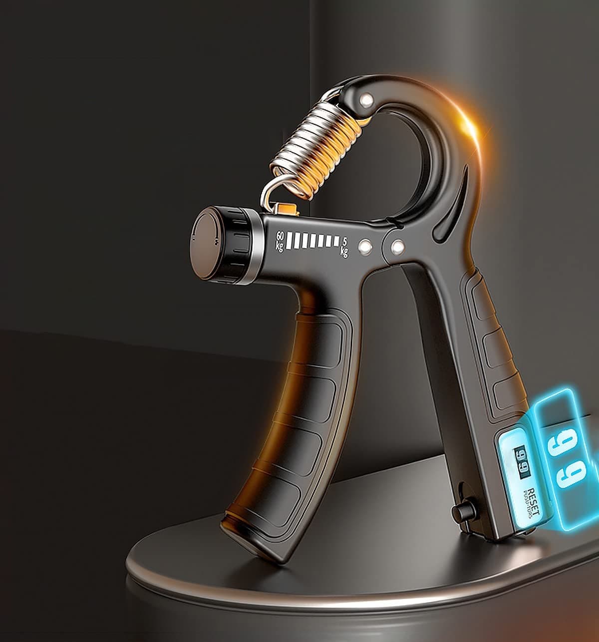 Wolpin Adjustable Hand Grip Strengthener with Counter Power Hand Gripper for Men & Women, Gym Workout Forearm Strengthener Exercise Equipment to Use Finger Strength Trainer