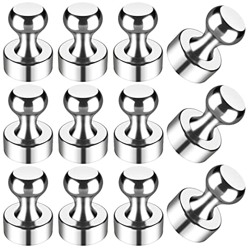 WUDIME 12Pcs Strong Magnets for Whiteboard, Fridge Magnets Adults, Refrigerator Magnets, Magnet Fridge, Small Strong Magnets for Kitchen, Office, Classroom, Locker