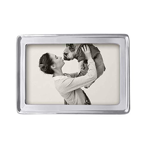 MARIPOSA Signature 4X6 Frame | Silver | Brillante | Frames | Decorative Photo Frames | Recycled SANDCAST Aluminum | Handmade in Mexico