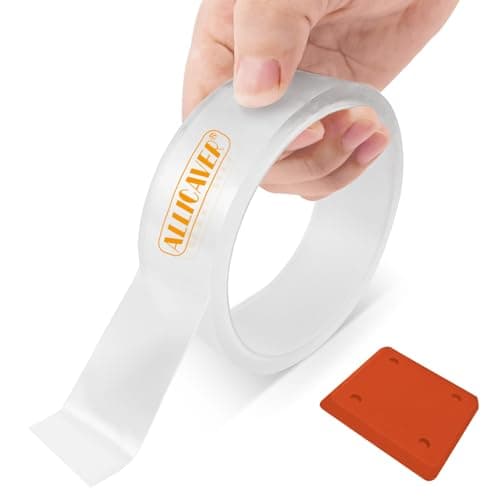 Clear Caulk Tape for Kitchen & Bathroom, Window Weather Sealing Tape, Countertop Sink Tub Shower Caulk Strip Self Adhesive Caulking Sealant Waterproof, Toilet Bowl Stick on Gel, Bathroom Accessories