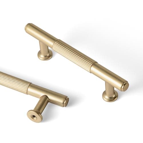 GooKi 6 Pack Champagne Bronze Cabinet Pulls Drawer Pull 376mm cc Kitchen HardwareModern Zinc Alloy Bar Cabinet Drawer Handles