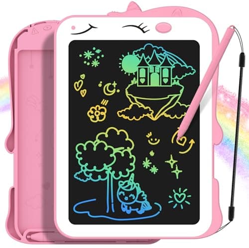 LCD Writing Tablet for Kids 85 Inch Colorful Doodle Board Drawing Tablet Unicorn Toy for 3 4 5 6 7 8 Year Old Girls Boys Learning Birthday Gift Toddler Girl Toys Travel Essential