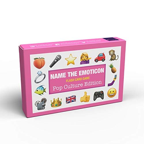 Bubblegum Stuff Name The Emoticon Game Pop Culture Edition Emoji Flash Card Board Game Suitable for Family Kids Teenagers Adults Games Night Essential Great Gift