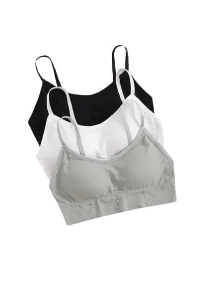 Shoppy Villa Women’s Cotton Padded Sports Bra | Wire-Free Stretch Fit Top for Girls & Women | Fitness Yoga & Gym Fashionable Style Outdoor Life | Breathable Daily Use | Combo Pack of 3 | Fits for 32