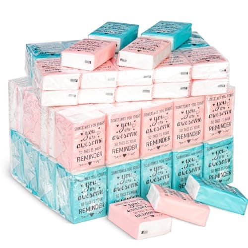 YHNTGB 120 Pack Inspirational facial tissues 3 Ply Soft Individual tissue pack bulk Motivational pocket sized travel tissue Appreciation portable packs for Holiday travel Wedding Supplies