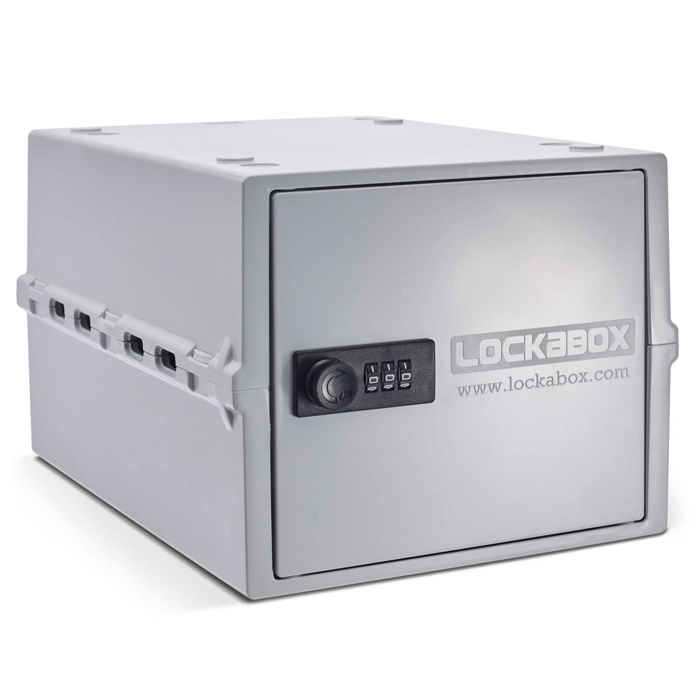 Lockabox One™ | Compact and Hygienic Lockable Storage Box for Food, Medicines, Tech and Home Safety | One Size 12 x 8 x 6.6 inches externally (Opal White)