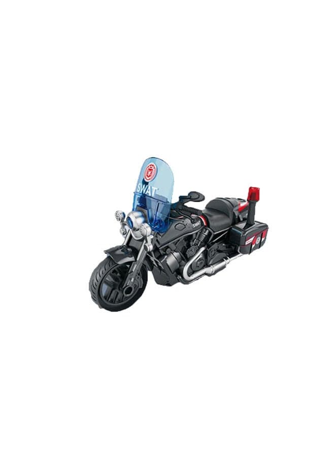 Inertial Simulation Toy Car Friction Police Department Motorcycle Model Toys
