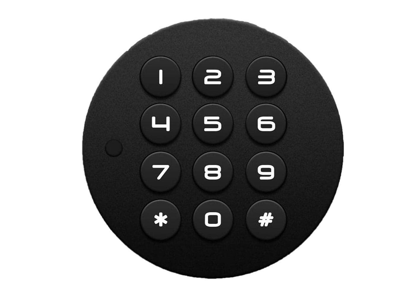 Ozone Round, Handy, and Compact Master PIN Code Access Automatic Smart Furniture Locking Black (Pack of 1)
