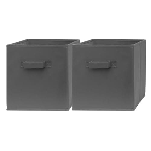 11x11 Cube Storage Bins 2 Pack 11 Inch Cube Storage Bin for Bedroom Living Room Clothes and Toys 2 Handles Foldable Cubby Organizer Bin