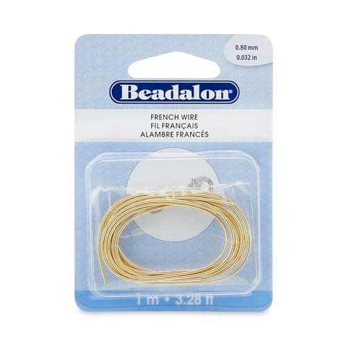 Beadalon French Wire, 0.80 mm / .032 in, Gold Color, 1 Meter