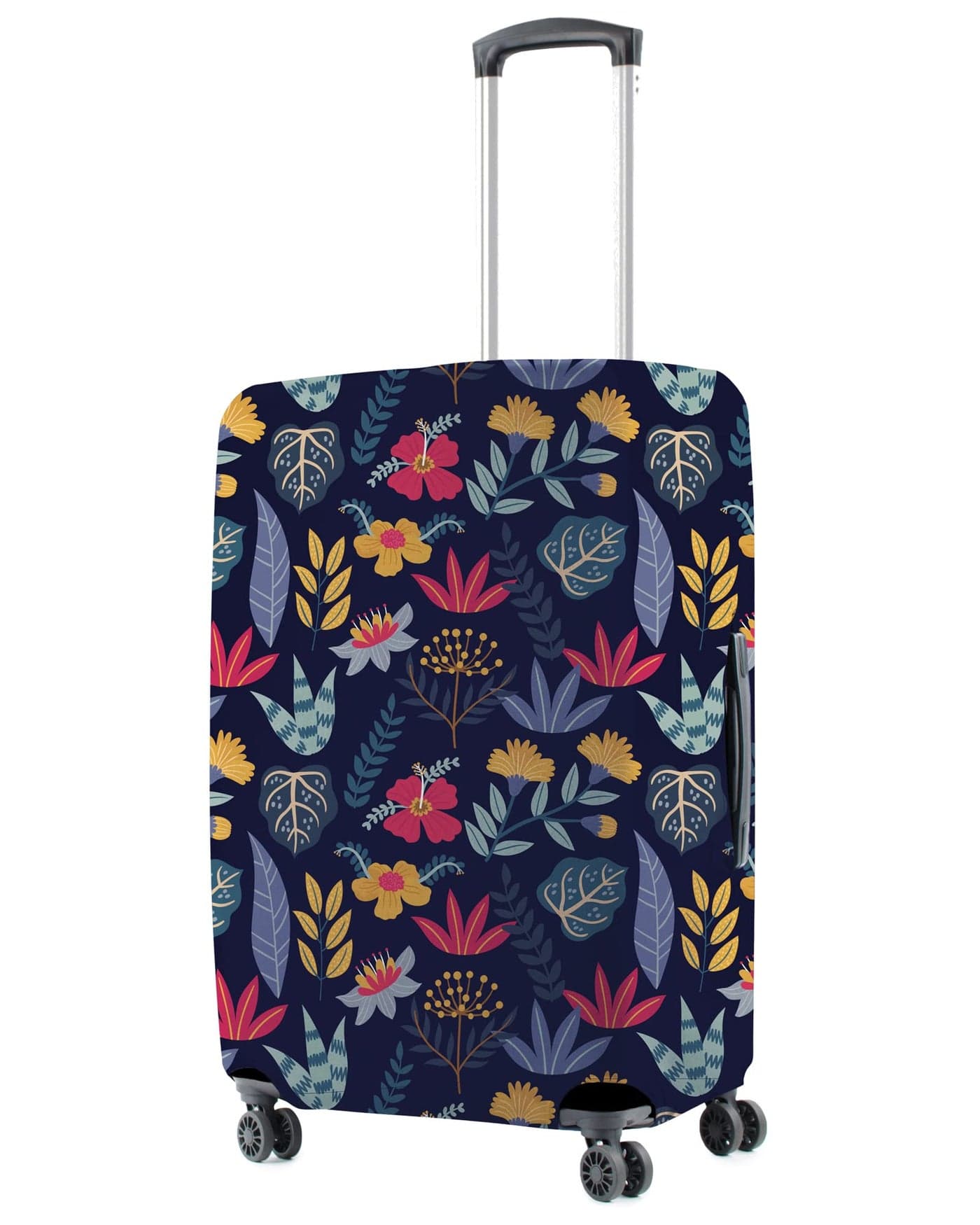 Nasher Miles Polyester Hard 6 inch Suitcase(NM Luggage Cover Floral 20_Multicolor)