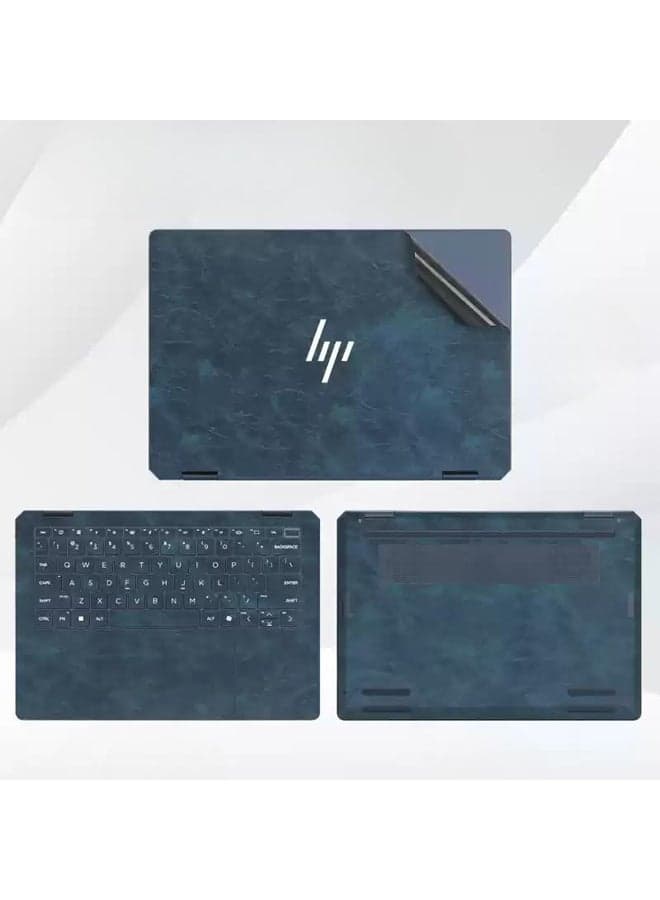 Laptop Decal Cover Compatible with 14 inch HP OmniBook Ultra Flip 2 in 1 14 fh 2024 Anti Scratch Sticker Three Sided Leather Notebook Film