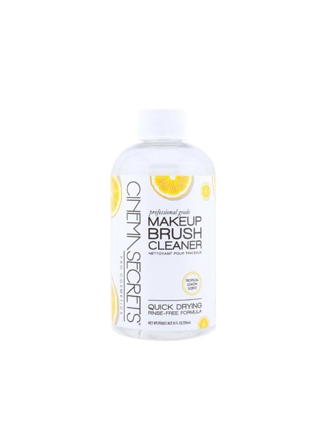 Cinema Secrets Original Makeup Brush Cleaner Kit - Professional Cleanser + Cleansing Tin for Makeup Brushes - Quick-Drying, Rinse-Free Formula - Removes Stubborn Waterproof Make Up - Lemon (8 fl oz)