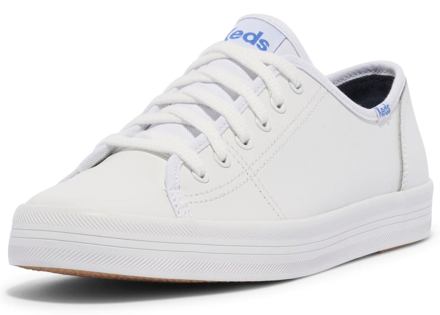 Keds womens Kickstart Leather Sneaker WhiteBlue 6 US
