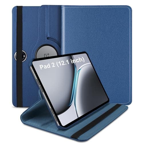 TGK 360 Rotatable Smart Flip Case Cover for OnePlus Pad 2 12.1 inch Tablet (Dark Blue)