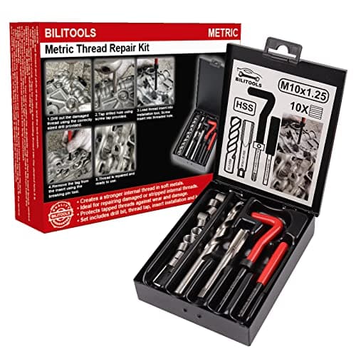 BILITOOLS M10x125 Thread Repair Kit HSS Drill Helicoil Repair Kit Metric