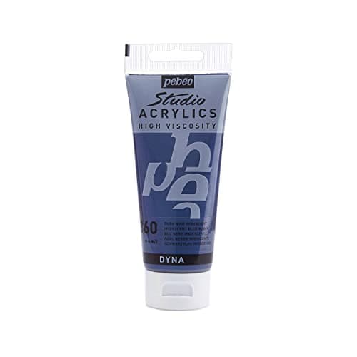 Pébéo 832-360 - Studio Acrylics Fine Acrylic - Acrylic Paint - Iridescent Acrylic - Iridescent Blue Black 100ml/3.38oz