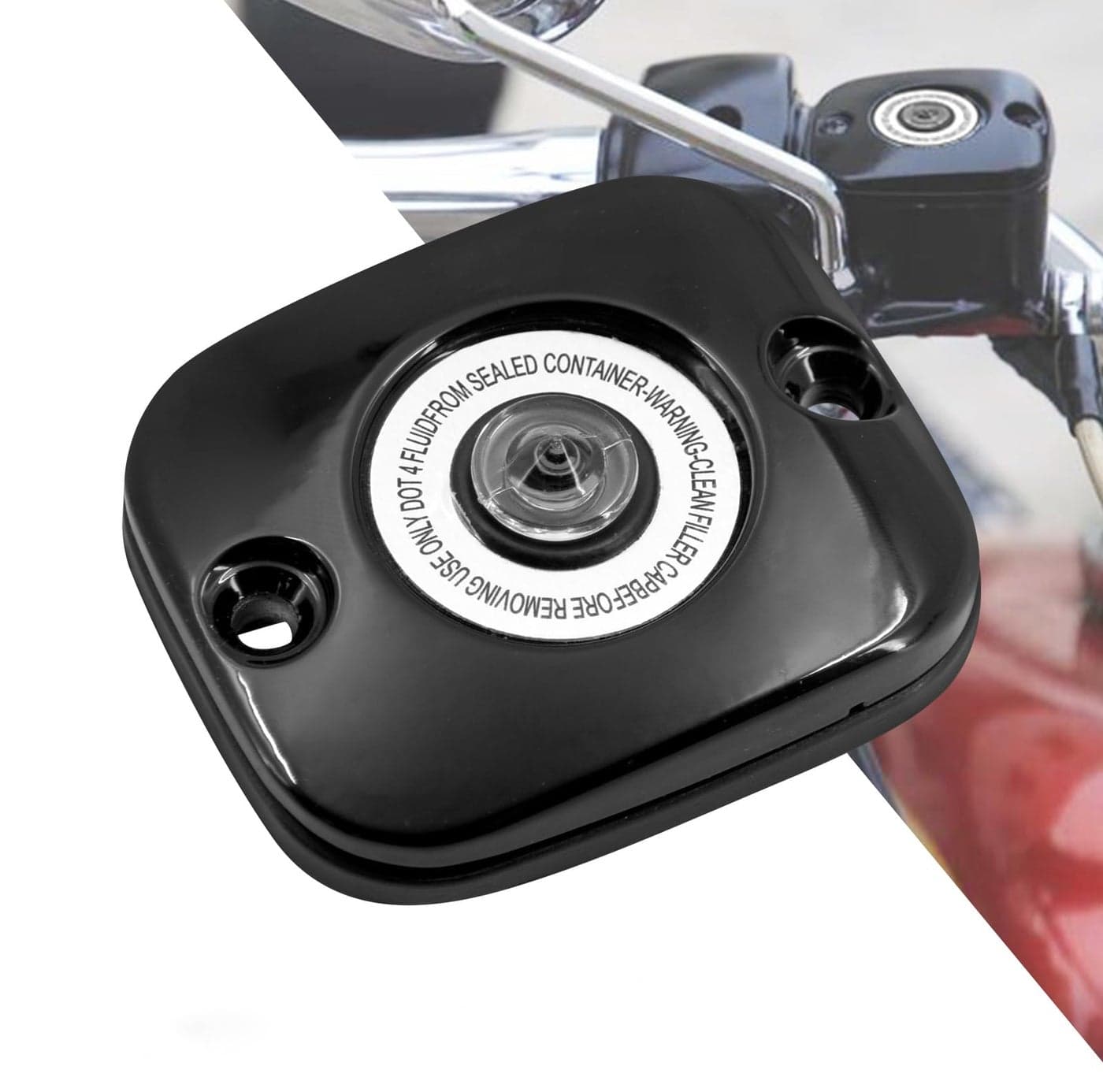 HDBUBALUS Front Brake Master Cylinder Cover Fit for Harley Touring Electra Glide Street Glide Road Glide Road King 0507 Dyna 0617 Softail 0614 Black