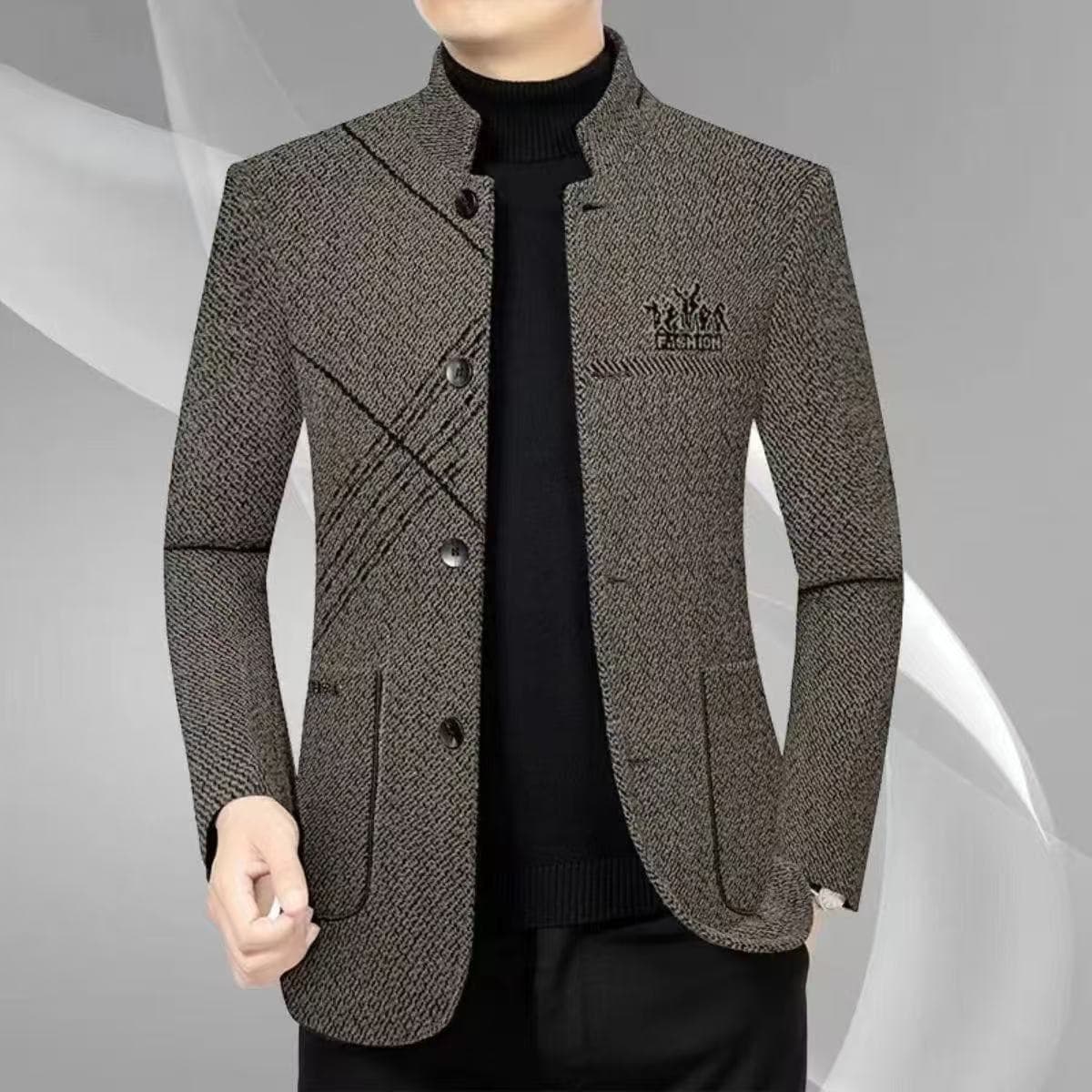 Explosions 2025 Coat Collar Jacket Business Temperament Casual Winter Men'S Coat