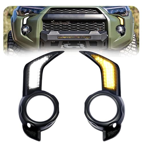 BreTrewri Daytime Running Fog Lights Fit For 2014-2024 Toyota 4Runner Led fog lamps Turn Signal Lights Assembly (14 DRL)