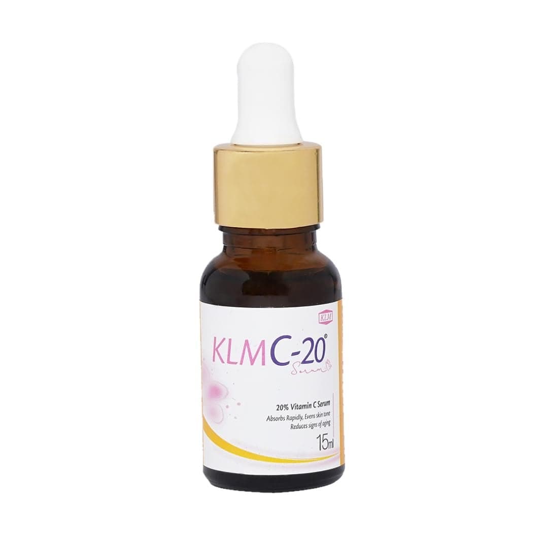KLM C20 Face Serum 15ml HighPotency Vitamin C for Radiant Skin Antioxidant Protection Dermatologist Approved