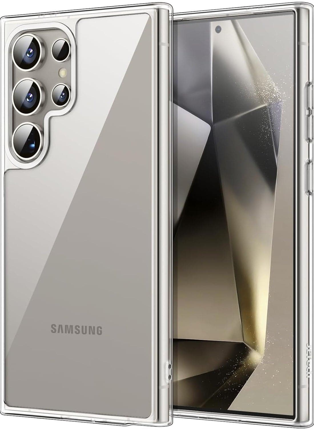 Case for Samsung Galaxy S24 Ultra 5G, Non-Yellowing Shockproof Bumper Protective Phone Cover, Anti-Scratch Hard PC Back (Clear)