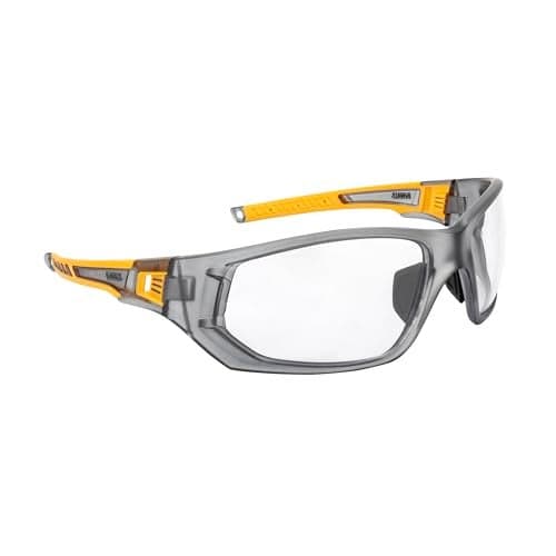 DEWALT DPG1121D Miter Premium Vented NoSlip Safety Glasses Clear Lens Vented Frame Lenses Rubber Temples Nosepiece 1 Pair