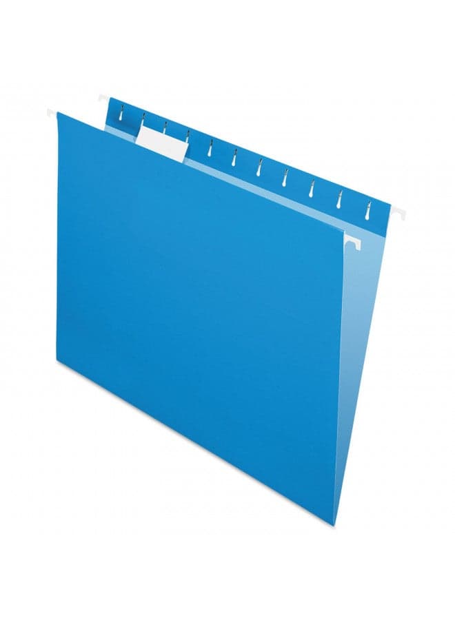 Pendaflex Recycled Hanging Folders, Letter Size, Blue, 1/5 Cut, 25/BX (81603)