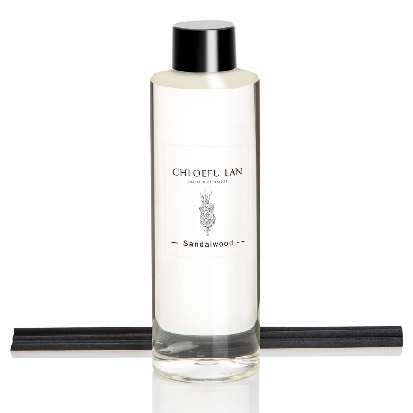 Chloefu LAN Sandalwood Essential Oil Scented Diffuser Oil 200ml676 fl oz for Home Scented Oils Diffuser Refill Diffuser Sticks Bathroom Diffuser Best for Aromatherapy SPA and Home 0 Alcohol