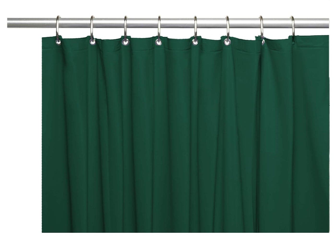 Venice Elegant Home Heavy Duty Vinyl Shower Curtain Liner with 12 Metal Grommets Dark Green