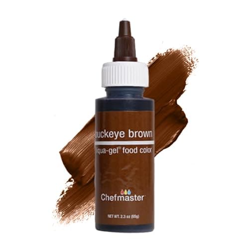 Chefmaster Buckeye Brown LiquaGel Food Coloring Vibrant Color ProfessionalGrade Dye for Icing Frosting Fondant Baking Decorating FadeResistant EasytoUse Made in USA 23 oz