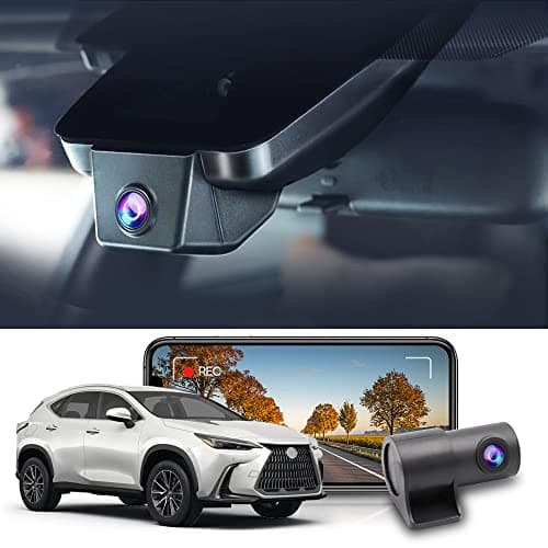Fitcamx Front 4K+Rear 1080P Dash Cam Adapts for Lexus NX 2022 2023 2024 2025 NX350 250 300 450h Premium Luxury F Sport, OEM Look, WiFi & APP, Dual Loop Recording, G-Sensor, Easy to Set, 128GB Car